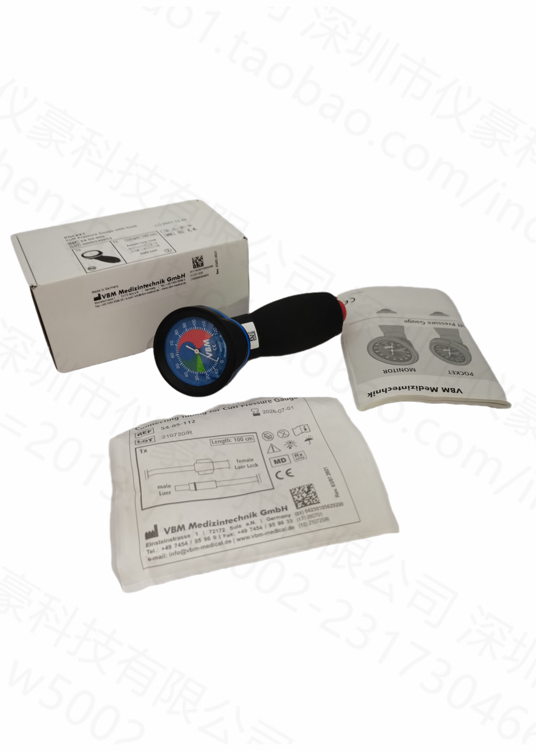 VBM air bag pressure gauge air bag pressure meter trachea tube
