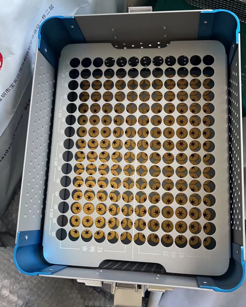 脊柱螺钉盒 经皮螺钉盒子 骨科螺钉盒 椎弓根螺钉铝盒 包邮