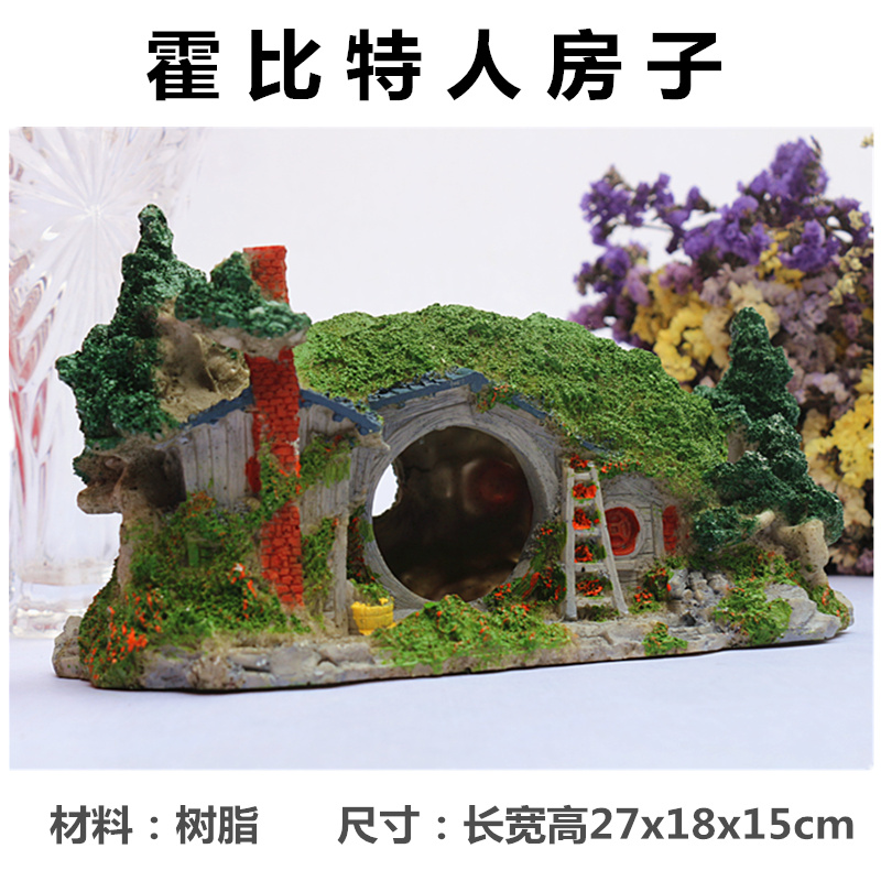 Fish Tank Decoration Aquarium Building View House Wine Barrel Tree Root Fish Shelter From House Shrimp Cave House Shrimp Nest Spawning Fish Toys