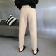 Double-sided cashmere knitted pants women's autumn and winter loose thick woolen harem nine-point pants winter carrot pants pencil pants