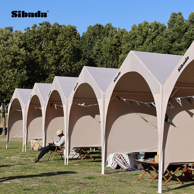 Sibada New Arched Tent for Market Stalls, Commercial Events, Sunshade and Rain Shelter, Four-Legged Umbrella Tent