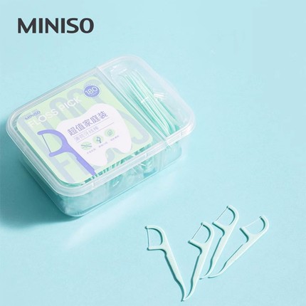 MINISO名创优品牙线棒家庭装超细便携随身薄荷牙线牙签棒剔牙线