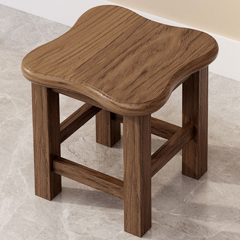 All solid wood small stool home bench tea table small wooden stool low stool small square stool retro wooden stool creative children