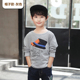 Boys dài sleevet t-shirt cotton 2020 đáy-up mỏng vừa trẻ em mùa thu áo đầu bé mùa xuân mới váy trẻ em.