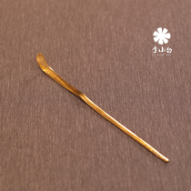 Li Xiaobai 9999 pure gold tea spoon pure gold tea plunder pure handmade to make tea spoon tea plunder pure gold 9999