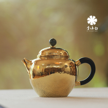 Li Xiaobai Pure gold gold pot 9999 Pure gold teapot teapot teapot mouth hit the teapot Pure gold teapot