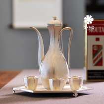 Li Xiaobai sterling silver wine set happy meeting six party wine set sterling silver 9999 pure handmade