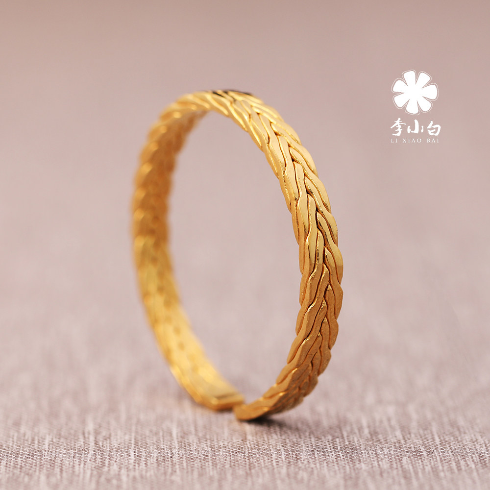 Li Xiaobai pure gold bracelet pure handmade pure gold 9999 bracelet pure gold bracelet choreographer bracelet