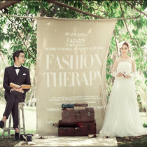 New wedding photography Photography Props Movie photo Exterior View Background Cloth Creative Brigade Beat in English Alphabet Background Cloth