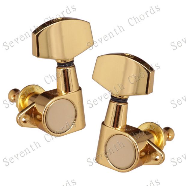 Folk guitar string button right angle fully enclosed wooden electric guitar string button twist string quasi knob upper string square head Gold