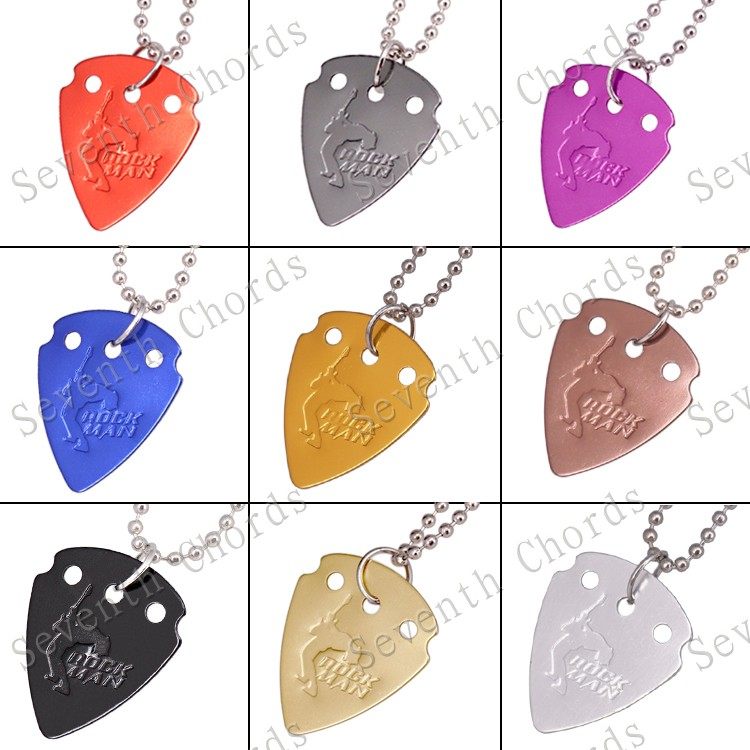 Aluminium Guitar Pick Necklace Necklace Pendant Pick