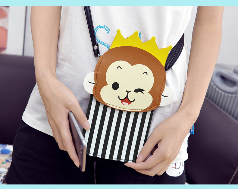 Mùa hè mới dễ thương túi điện thoại di động nữ Messenger túi vai túi điện thoại di động treo cổ mini coin purse phim hoạt hình túi nhỏ túi nam đeo chéo