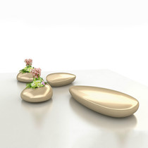 Shopping mall FRP leisure seat Pebble flower pot combination bench beauty Chen outdoor stool waiting area rest chair