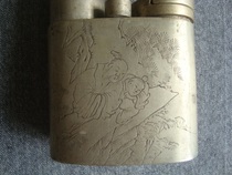 A6232 Qing Dynasty Hankou Liu Shuangcheng Nombre de jours Lettering Poetry Full Work White Bronze water Smoke Bag