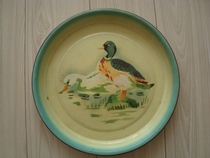 A2977 Republic of China Money Brand Enamel Tea Plate Duck Playing Water Picture Painter has a full range of artistic conception