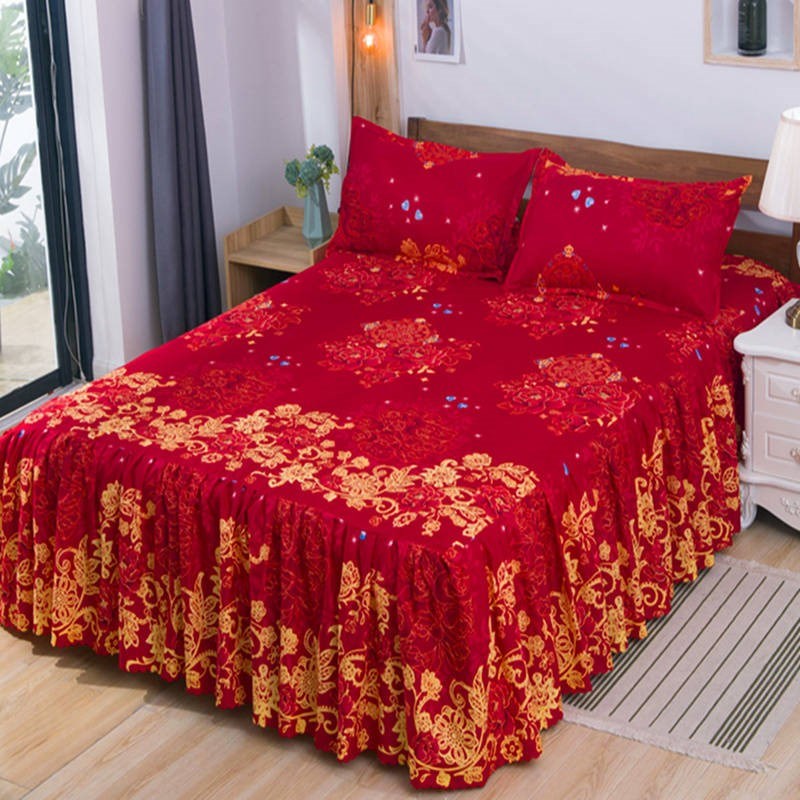 Korean thick Simmons bedspread bed skirt bed hat one piece 1 8 meters 1 5m1 2m bed 2 0 meters bed skirt single piece