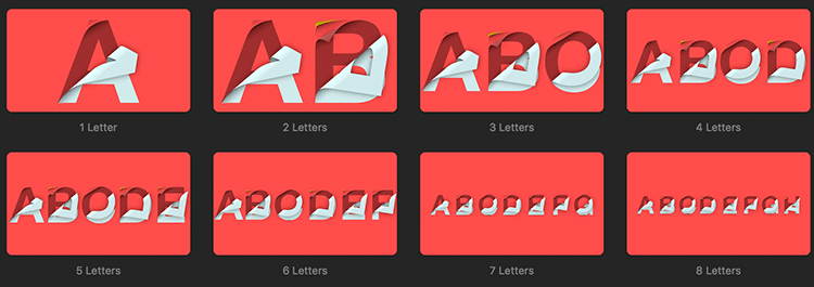 Final Cut Pro X 插件 Alpha 字母/数字/标点符号/贴纸、绘制动画