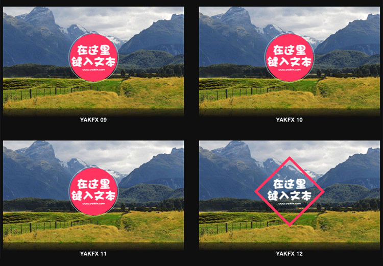 FCPX中文插件YAKFX Title V1清新简约字幕标题预设20个 第1季