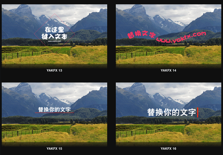 FCPX中文插件YAKFX Title V1清新简约字幕标题预设20个 第1季