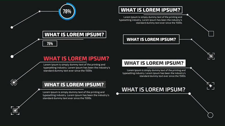 FCPX插件：50种线条呼出文字标题介绍注释解说动画效果