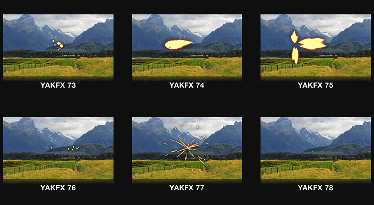 FCPX插件93个卡通火花火星加速线效果动画