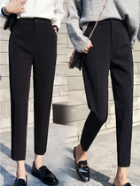 Summer thin casual suit pants womens trousers ankle-length pants slim tooling OL professional pants dress pants small size