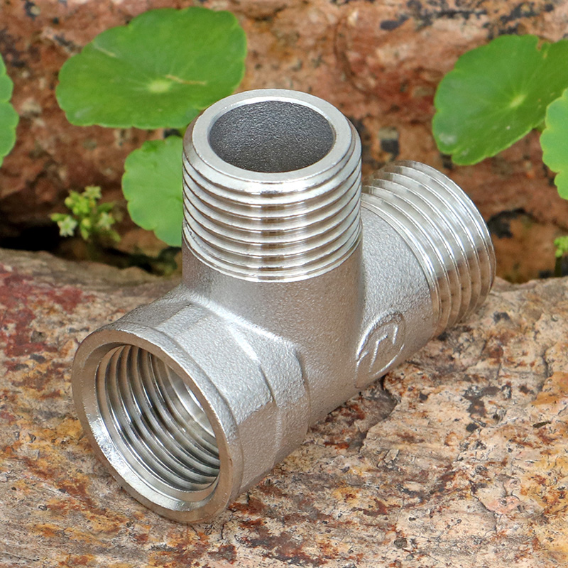 Thickening 304 stainless steel 40% internal and external silk shunting joint hot and cold water oil and gas pipe special custom tee