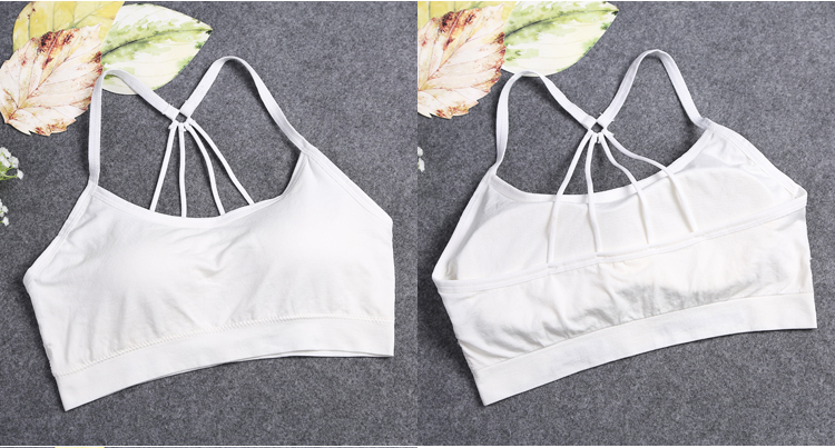 Đẹp lưng áo ngực mỏng không có vòng thép áo ngực thể thao chống sốc tập hợp đồ lót chống ánh sáng ống hàng đầu đáy dây đeo vest áo ngực