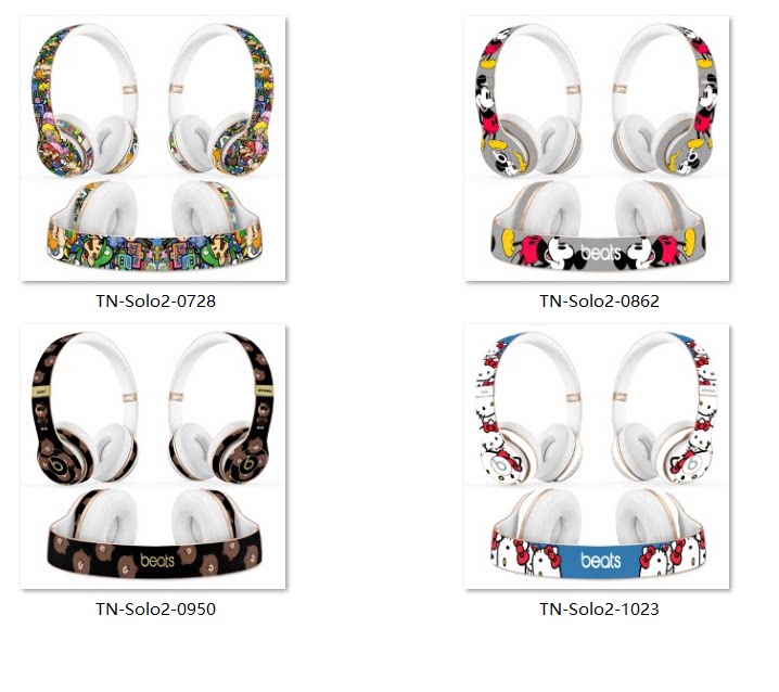 Suitable for magic sound solo 2 solo3 wireless Bluetooth headset stickers solo3 headset cartoon stickers