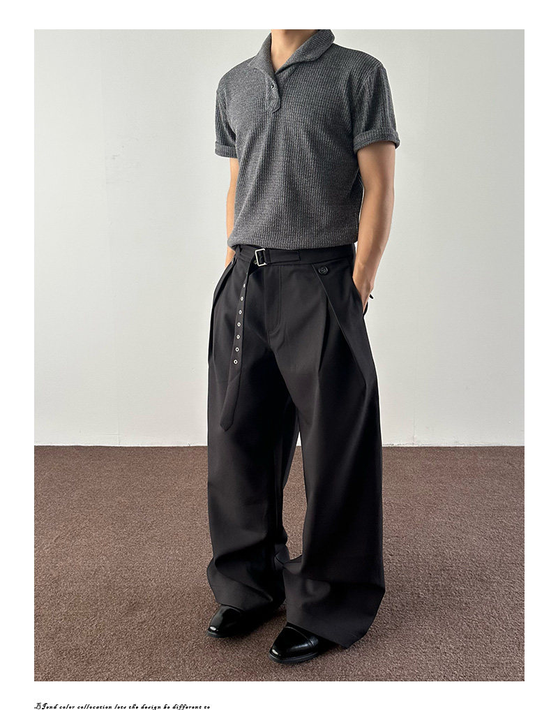 Ретро штаны подходит для мужчин и женщин, в американском стиле, А-силуэт, свободный прямой крой 