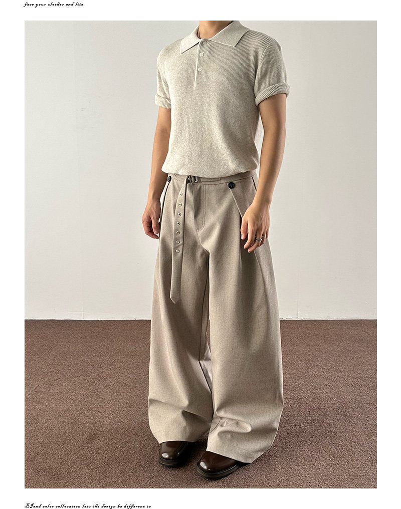 Ретро штаны подходит для мужчин и женщин, в американском стиле, А-силуэт, свободный прямой крой 