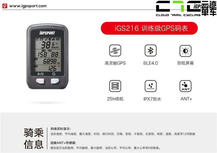 Tableau de bord vélo IGPSPORT - Ref 2423863 Image 11