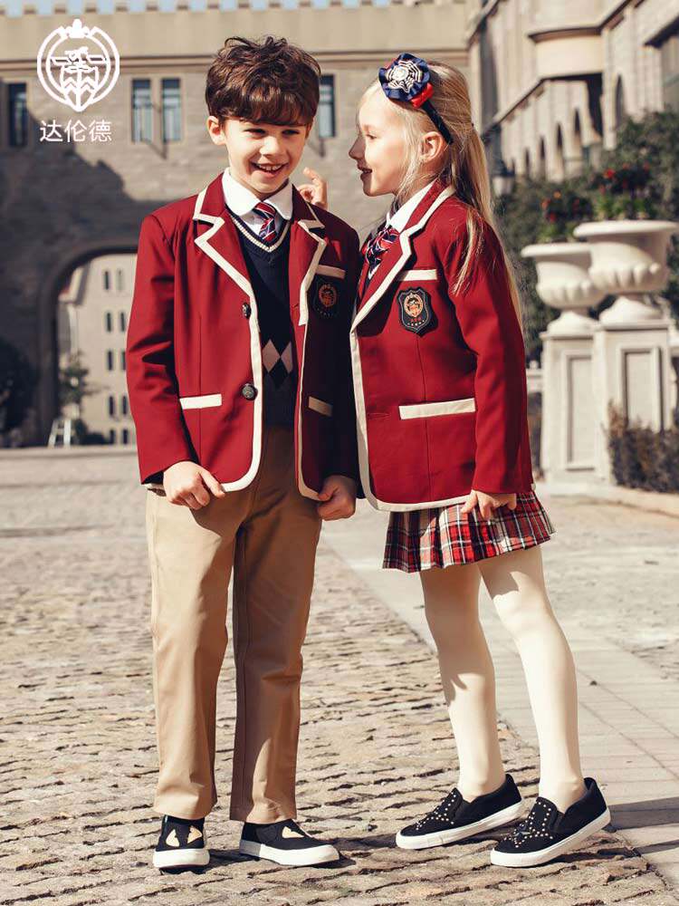 Darlund children's school uniform Class uniform British style Kindergarten garden uniform Spring and autumn suit Primary school uniform spring and autumn suit