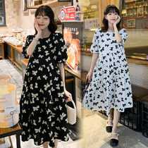Foreign Air Pregnancy Woman Dress Spring Summer Dress New Advanced Sensation Dress Code Loose Fashion SHORT SLEEVE SNOWSPUN SKIRT TIDE