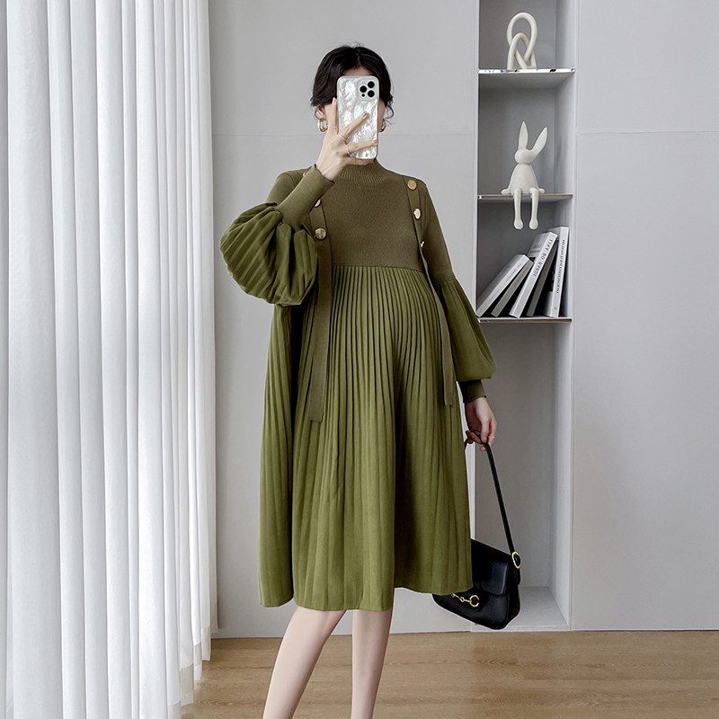 slim fit dress slacks New summer wear, Korean style maternity wear, loose mid-length dress, – Lee  Nhi Boutique main image 1