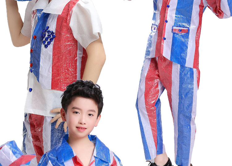 Trang phục dành cho người lớn catwalk dành cho trẻ em mặc váy cho trẻ em Bảo vệ môi trường Trung thu 11 Sinh viên môi trường trình diễn thời trang quần áo trẻ con