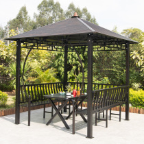 Outdoor awning gazebo Villa courtyard Garden terrace Leisure cooling pavilion Awning Aluminum alloy awning