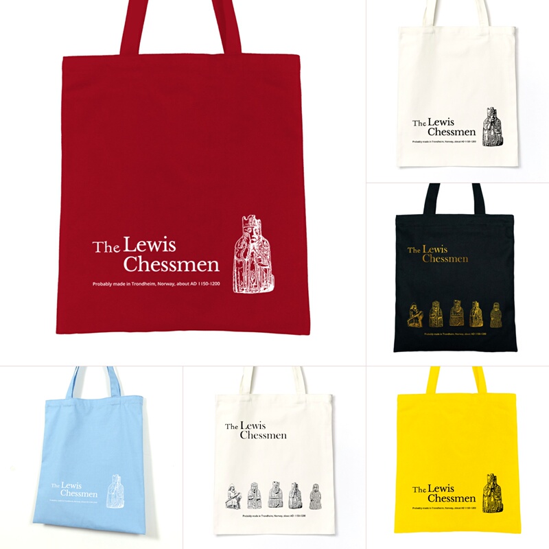 Lewis Chess Pieces British Museum Collection Uk Zipper Canvas Bag Handbag for Work Commuting Leisure Red