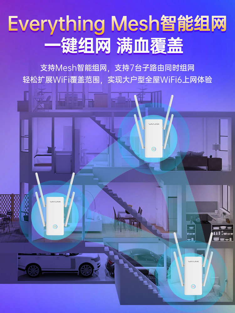 [Wifi6 High-End Version]Wifi Signal Amplifier Ax3000 Dual-Band 5g Booster Repeater Enhanced Reception Extender Wireless Router Coverage Wall-Penetrating King