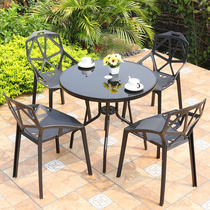 Outdoor Table And Chairs Patio Garden Terrace Casual Nordic Balcony Small Tea Table Outside Swing Milk Tea Shop Outdoor Table And Chairs Combination