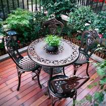 Outdoor cast aluminum tables and chairs combined European style villa combined garden furniture outdoor open-air balcony courtyard iron table and chair