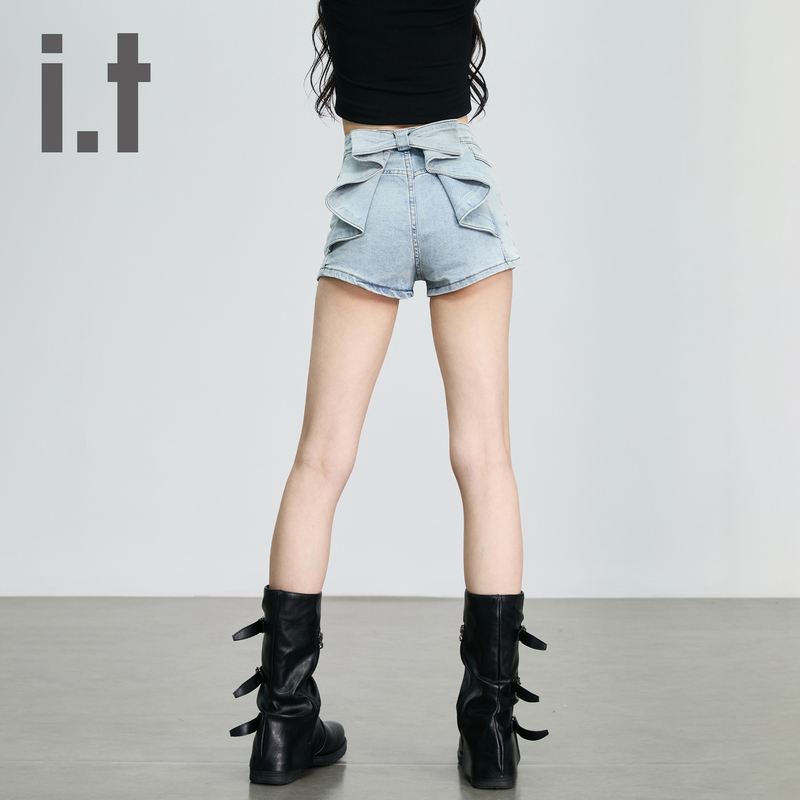 It:Chocoolate Designer Denim Shorts for Women 2025 Summer New Korean Style Hot Girl High-Waisted Hot Pants