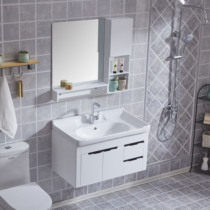 Modern simple pvc bathroom cabinet wash combination small apartment toilet wash basin toilet bathroom cabinet