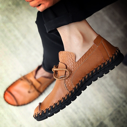 Трендовая обувь для отдыха для кожаной обуви, из натуральной кожи, мягкая подошва