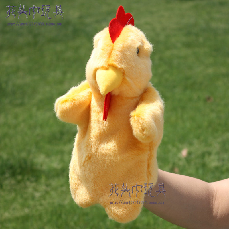 Children's plush toy rooster chicken gloves baby pacifies storytelling dolls