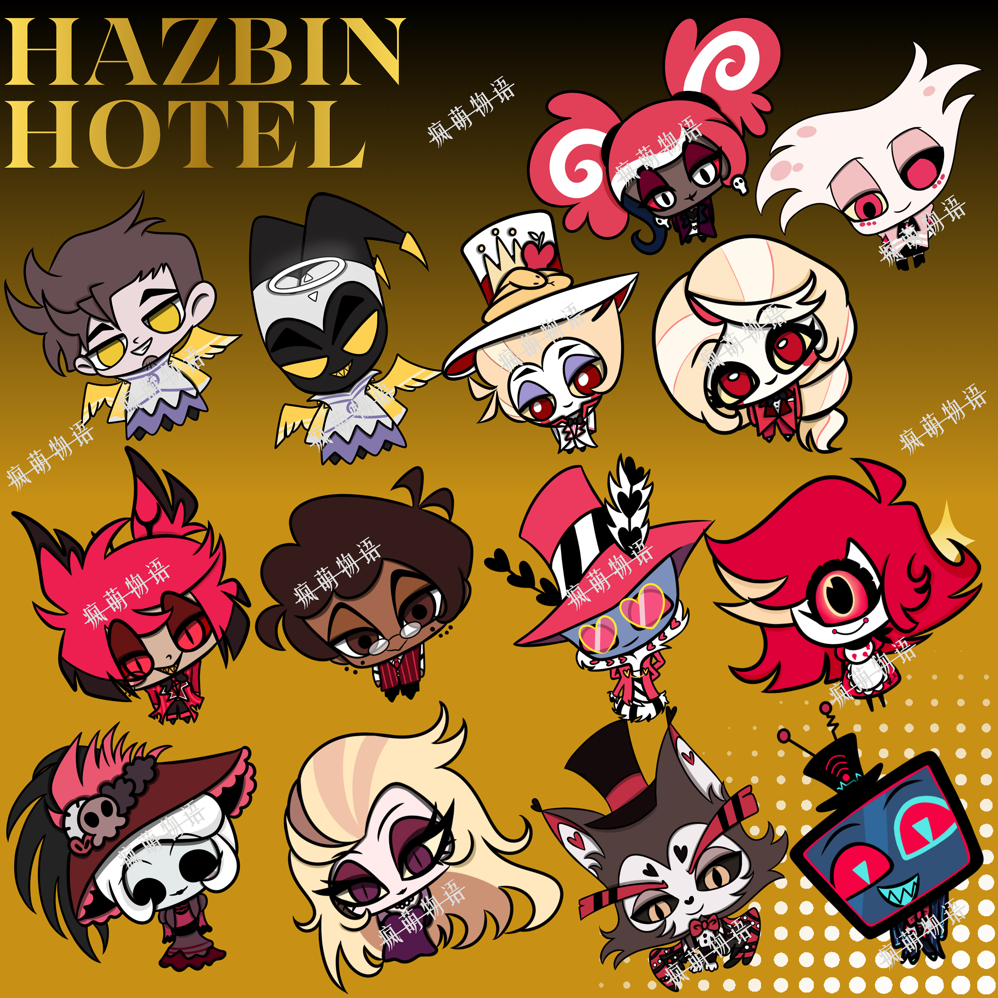 [Crazy Cute Story] Hell Inn Alastor фан Q версия 5 см акриловая подставка периферийные настольные украшения