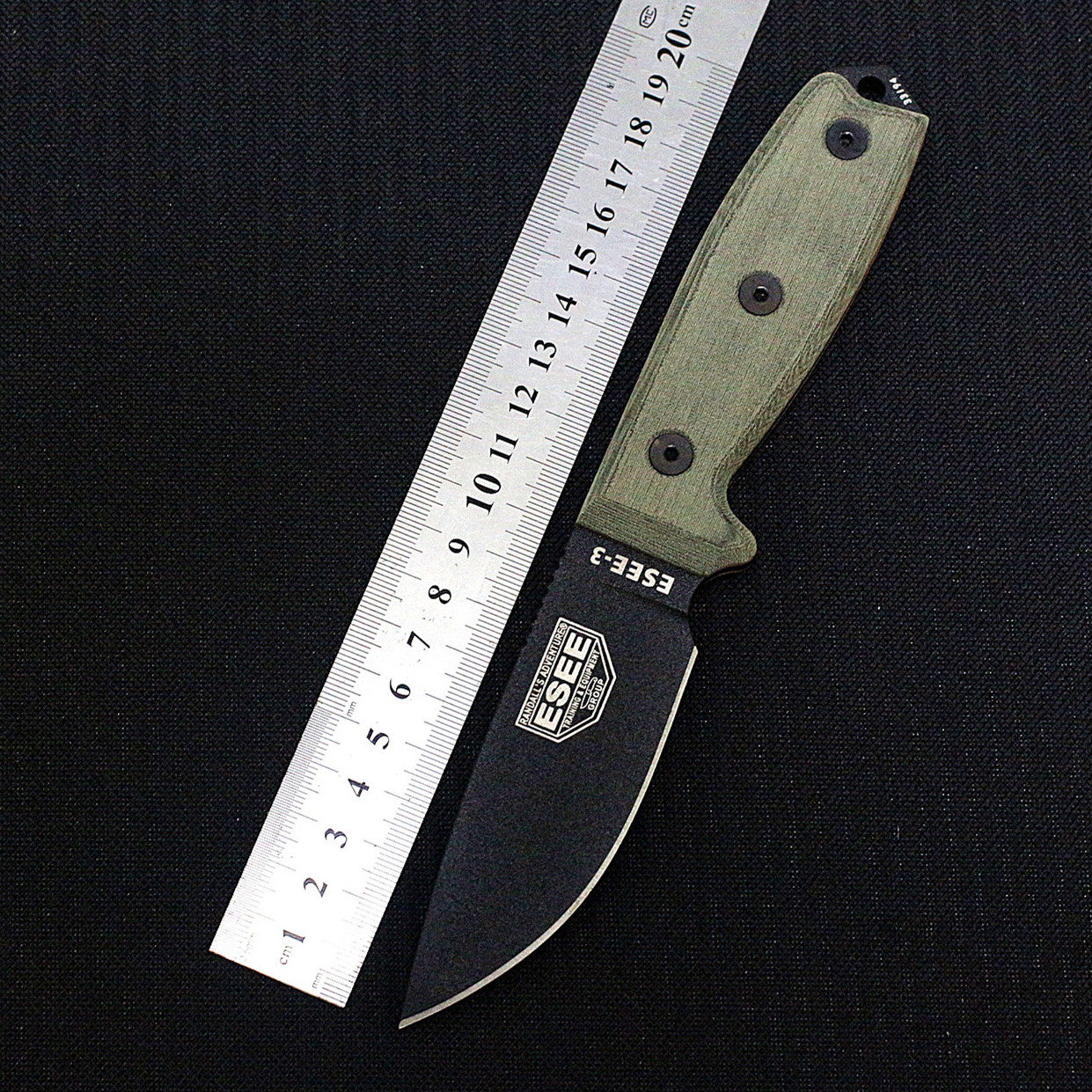The United States imported ESEE-3 outdoor small straight knife high hardness field survival knife