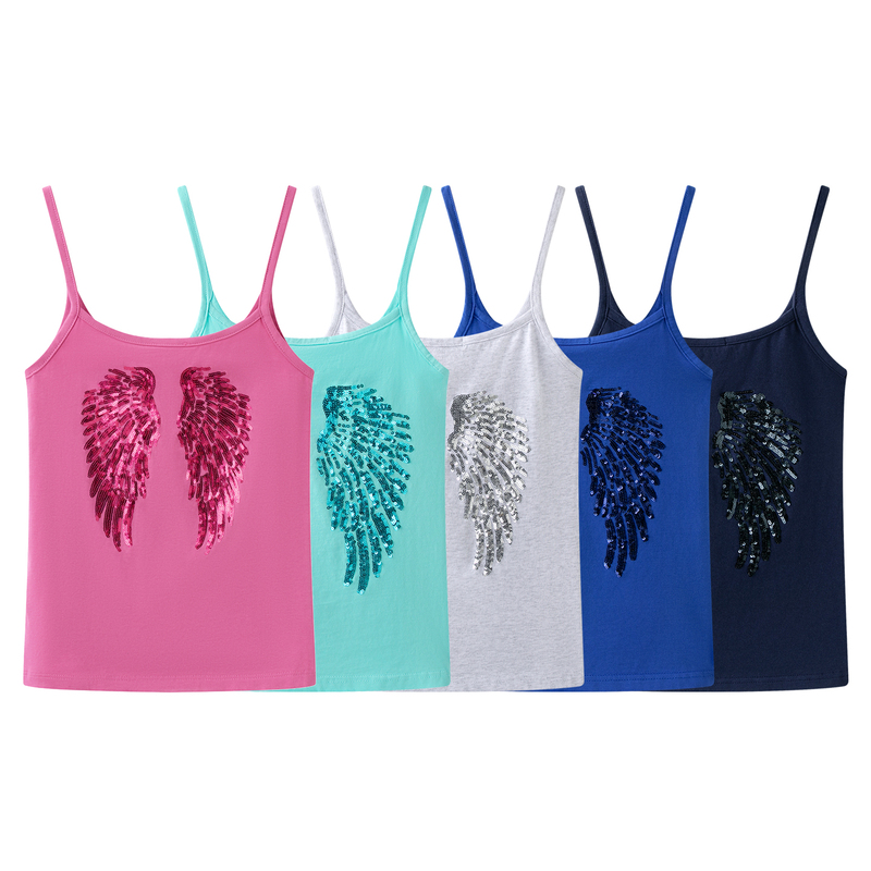 Svbdvod Hot Girl Style Sequin Wing Camisole Women's 2026 Summer Slim Fit Sleeveless Top Trendy Svbdvod Hot Girl Style Sequin Wing Camisole Women's 2026 Summer Slim Fit Sleeveless Top Trendy