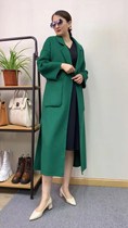 Flower sister womens coat with the same style (Hua Jie recommended) 2021 autumn fashion pocket waist woolen coat