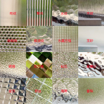 Custom-made Changhong partition screen Haitang cloth pattern big rain flower diamond crystal grid laminated art embossed glass